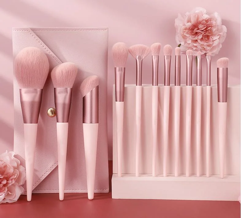 Makeup Tools Soft Baby Pink Makeup Brush Set Cosmetic Brush Set with Synthetic Hair