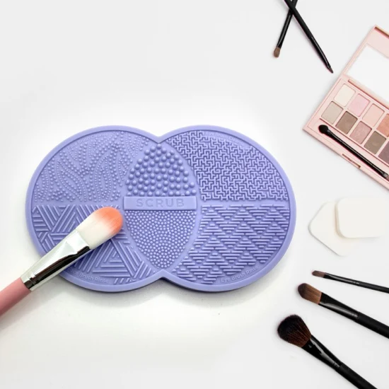 Silicone Cosmetic Makeup Brush Cleaning Mat Makeup Brush Cleaner Pad Portable Washing Tool