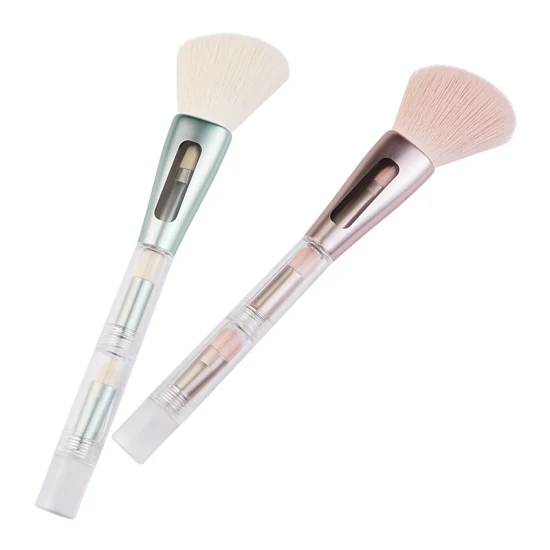 2022 New Style Synthetic Hair Double Side Mini Makeup Brushes Retractable 4 in 1 Makeup Brush Set